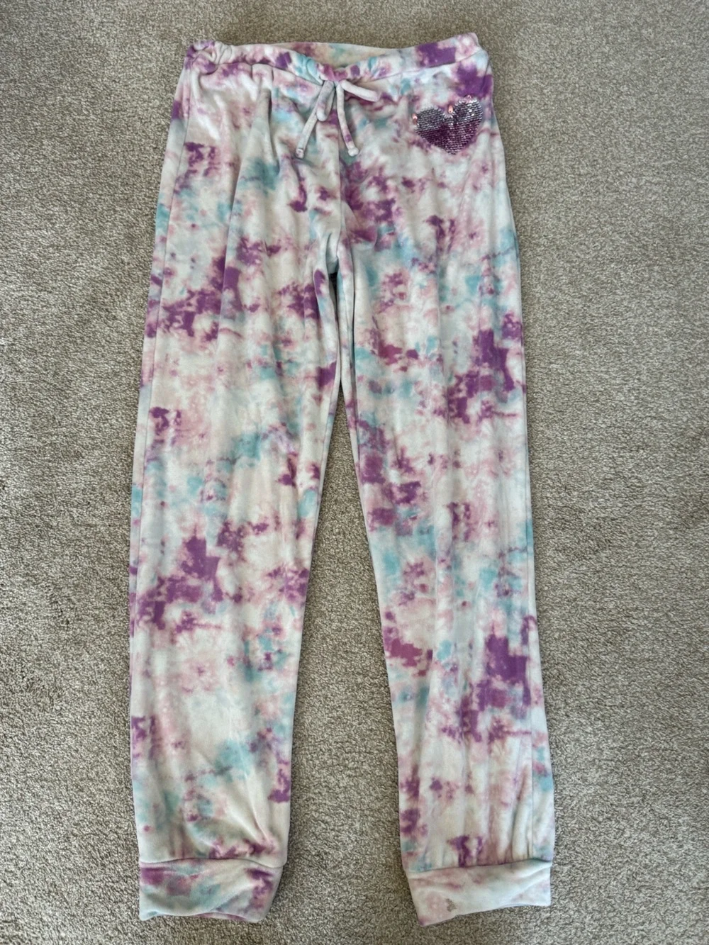 Girls' Tie-Dye Cozy Lounge Pants — Purple & Blue